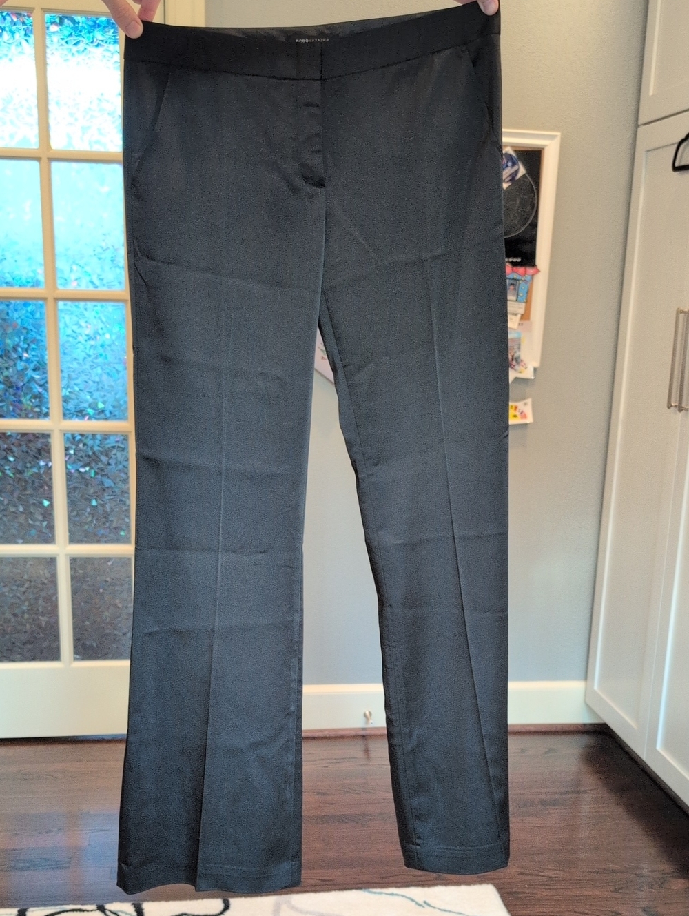 NWT BCBGMaxAzria Dark Brown Satin Pants